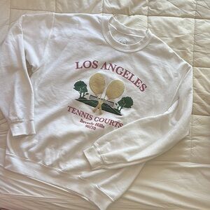 White Los Angeles Tennis Courts Sweatshirt